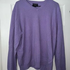 Men’s purple 100% cashmere sweater